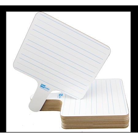 Flipside 7.75in X 10in Two-Sided Rectangular Dry Erase Writing Answer Paddles, 12PK 18122